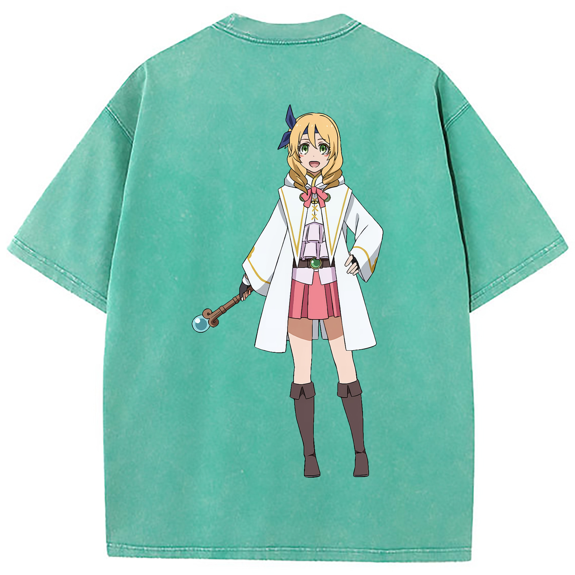 （画像用） 転スラ Regarding Reincarnated to Slime 綿100% ヴィンテージ風 半袖Tシャツ（背面プリント）